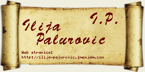 Ilija Palurović vizit kartica